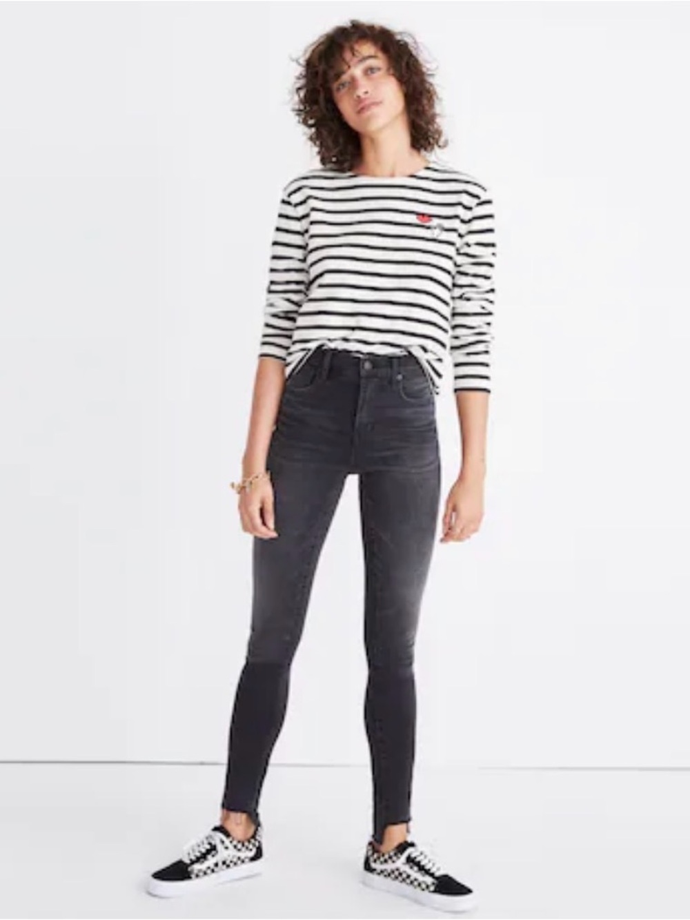 Madewell 10" High-Rise Skinny Jeans Step-Hem Edition Size 25